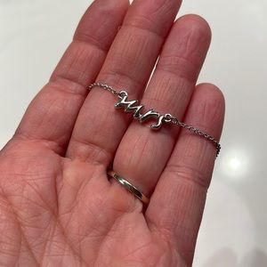 Silver necklace  - “Mrs”